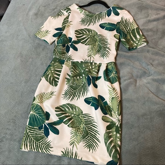 🌿ASOS Fern and Palm Leaf Dress - Picture 3 of 8